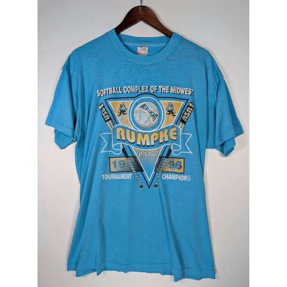 Rumpke Park 1996 Softball Tournament Shirt XL 90s VTG Bud Light Single Stitch - Picture 1 of 5